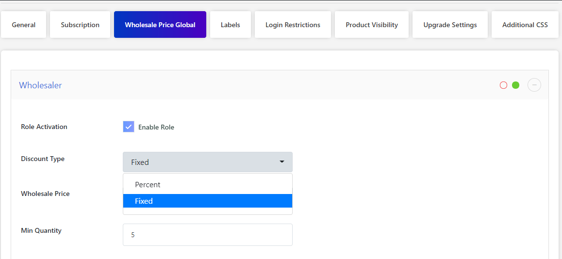 Set your products' wholesale prices